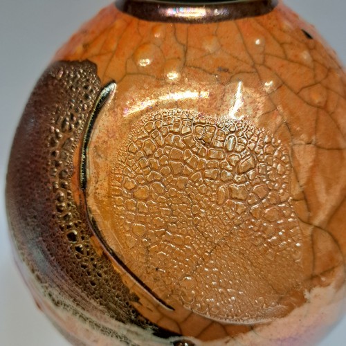 #230402 Raku Glitter Glaze 10.5x6 $42 at Hunter Wolff Gallery